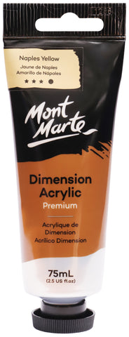 Mont Marte Premium Heavy Body Dimension Acrylic Paint 75ml Naples Yellow