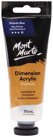 Mont Marte Premium Heavy Body Dimension Acrylic Paint 75ml Phthalo Blue