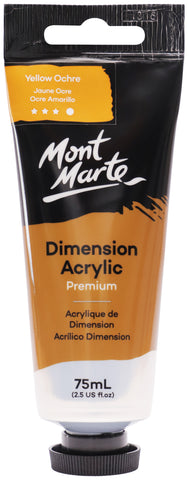 Mont Marte Premium Heavy Body Dimension Acrylic Paint 75ml Yellow Ochre