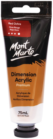 Mont Marte Premium Heavy Body Dimension Acrylic Paint 75ml Red Ochre