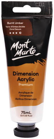 Mont Marte Premium Heavy Body Dimension Acrylic Paint 75ml Burnt Umber