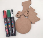 Posca Paint Marker PC-5M 1.8-2.5mm Bullet Tip 3 Piece Christmas Colours Pack