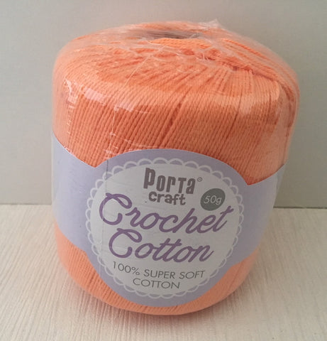 Portacraft 100% Crochet Cotton Super Soft 50G Peach Blossom (Approx. 145M)
