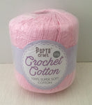 Portacraft 100% Crochet Cotton Super Soft 50G Baby Pink (Approx. 145M)