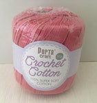 Portacraft 100% Crochet Cotton Super Soft 50G Blush Pink (Approx. 145M)