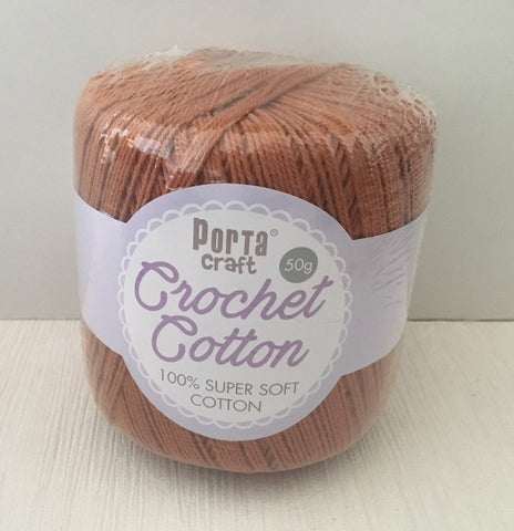 Portacraft 100% Crochet Cotton Super Soft 50G Caramel (Approx. 145M)