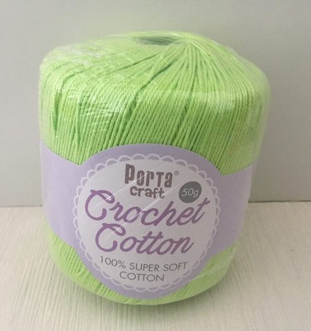 Portacraft 100% Crochet Cotton Super Soft 50G Mint (Approx. 145M)