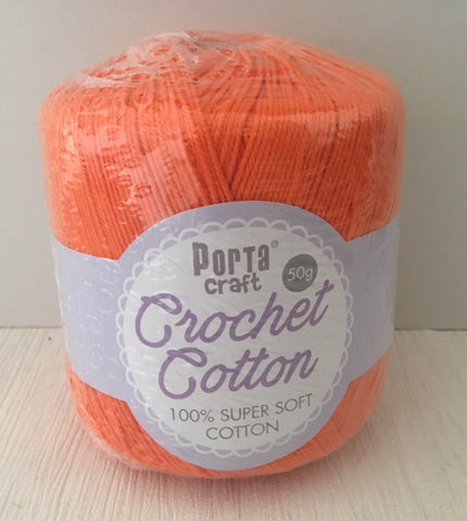 Portacraft 100% Crochet Cotton Super Soft 50G Sunkist (Approx. 145M)