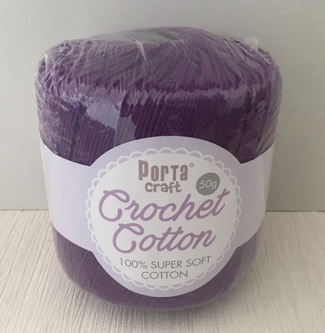 Portacraft 100% Crochet Cotton Super Soft 50G Wild Berry (Approx. 145M)