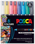 Posca Paint Marker PC-1MR 0.7mm Pin Type Tip 8 Colour Pack