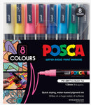 Posca Paint Marker PC-3M 0.9-1.3mm Bullet Tip 8 Piece Pack