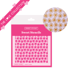 Sweet Sticks Embossing Stencil Hearts Charm