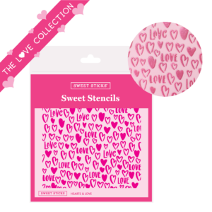 Sweet Sticks Embossing Stencil Hearts & Love