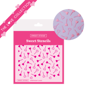 Sweet Sticks Embossing Stencil Sweetheart Candy