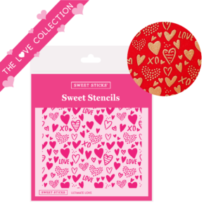 Sweet Sticks Embossing Stencil Ultimate Love