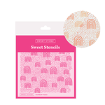 Sweet Sticks Embossing Stencil Rainbow Polka