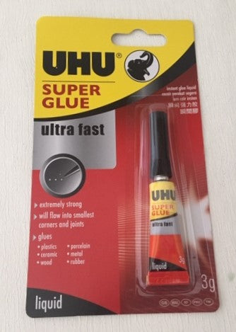 Adhesive UHU Super Glue Ultra Fast 3gm Liquid