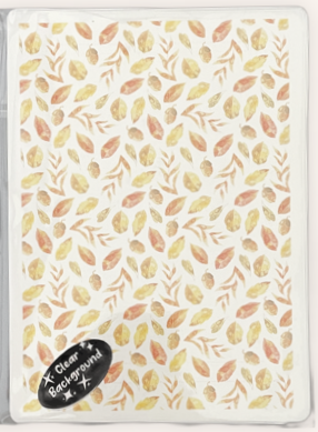 Coral Cockatoo Water Transfer Clear Decal - Watercolour Autumn Leaves and Acorns