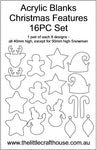 Mold Making Acrylic Blanks - 16PC Christmas Features