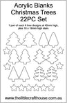 Mold Making Acrylic Blanks - 22PC Christmas Trees and Stars