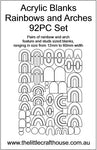 Mold Making Acrylic Blanks - 92PC Rainbows and Arches Feature & Studs