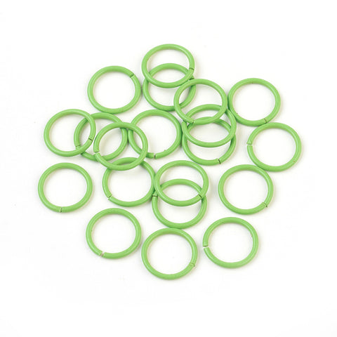 Iron Jump Ring Coloured 10mm Approximately 50 Piece Green