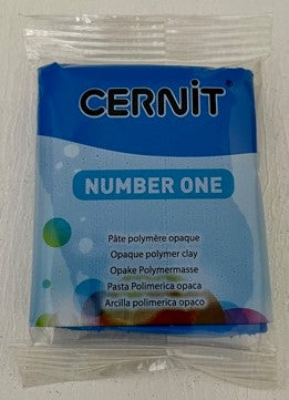 Cernit Polymer Clay Number One Range 56g Block BLUE