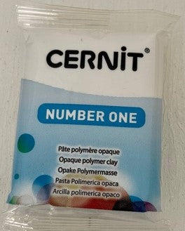 Cernit Polymer Clay Number One Range 56g Block OPAQUE WHITE