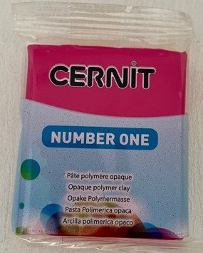 Cernit Polymer Clay Number One Range 56g Block RASPBERRY
