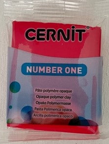 Cernit Polymer Clay Number One Range 56g Block RED