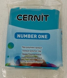 Cernit Polymer Clay Number One Range 56g Block TURQUOISE BLUE