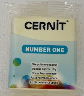 Cernit Polymer Clay Number One Range 56g Block VANILLA