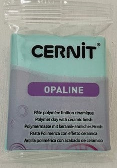 Cernit Polymer Clay Opaline Range 56g Block Mint Green