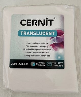 Cernit Polymer Clay Translucent Range 250g Block TRANSLUCENT