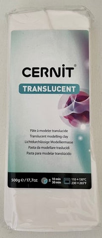 Cernit Polymer Clay Translucent Range 500g Block TRANSLUCENT
