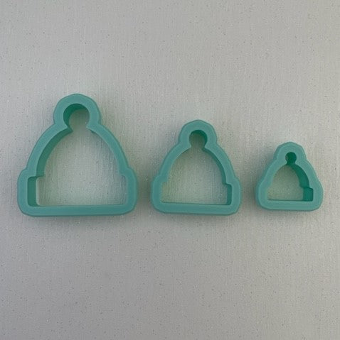 3D Printed Polymer Clay Cutter - Christmas Beannie / Hat 3 Piece Set