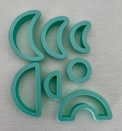 3D Printed Polymer Clay Cutter - Mix and Match Boho #3 7PC Set