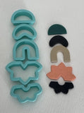 3D Printed Polymer Clay Cutter - Mix and Match Boho #1 6PC Set