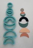 3D Printed Polymer Clay Cutter - Mix and Match Boho #3 7PC Set