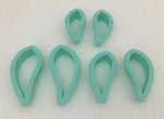 3D Printed Polymer Clay Cutter - Gum Leaf Mirrored 6 Piece Set