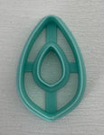 3D Printed Polymer Clay Cutter - Hollow #1 Pointed Teardrop