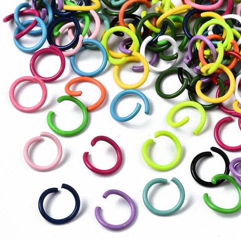 Iron Jump Ring Open Coloured 10mm Approximately 200 Piece Random Mixed Colour Pack