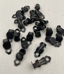 304 Stainless Steel Vacuum Plated Black Clip-On Earring 8mm Pad