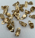 304 Stainless Steel Vacuum Plated Golden Clip-On Earring 8mm Pad