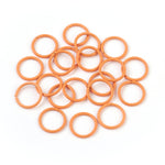 Iron Jump Ring Coloured 10mm Approximately 50 Piece Orange