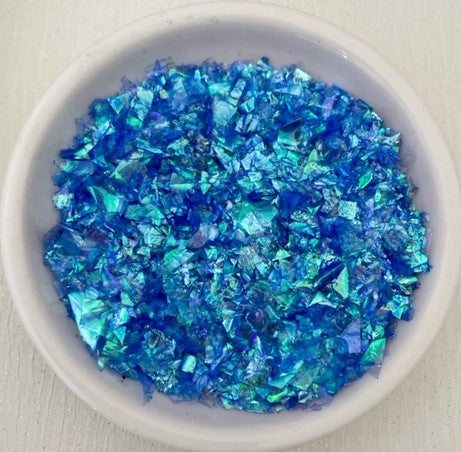 LCH Glitter Approx.  20gm Resin Fill Flakes Iridescent Blue