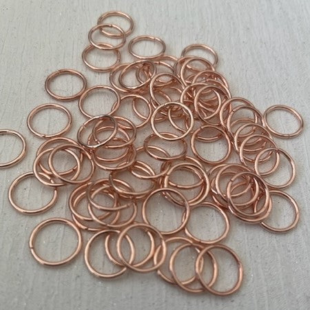 Rose Golden Colour Metal Alloy Jump Ring Approximately 200 Pieces Various Sizes