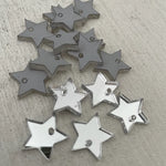 Laser Cut Christmas Acrylic - 18mm Star Tag 1 Hole PAIR