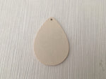 Wood Embellishment Coloured Teardrop 48mm x 34mm 1 Tag Hole