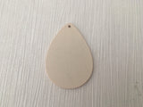 Wood Embellishment Coloured Teardrop 48mm x 34mm 1 Tag Hole